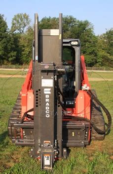 bradco skid steer post driver pd4800|bradco skid steer post attachment.